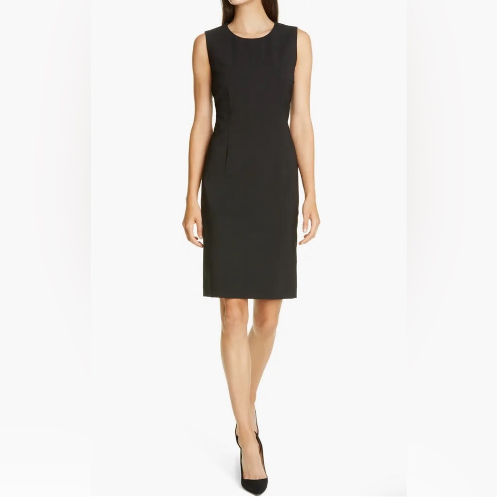 BNWT Hugo Boss Dirusa Tropical Stretch Wool Sheath Dress